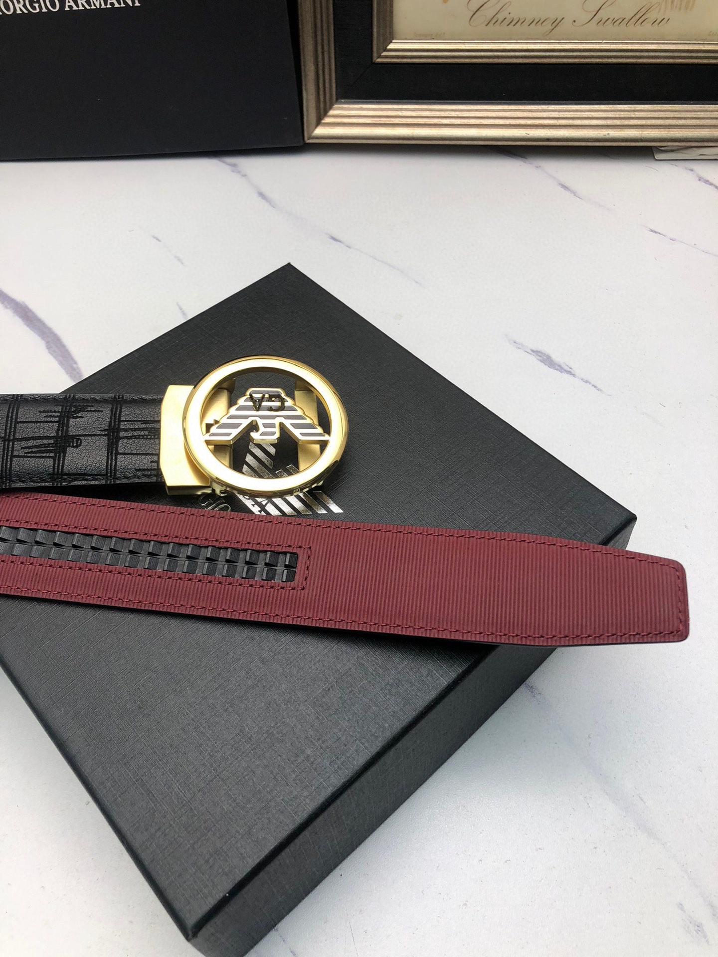 Italian Imported Oxen Skin Automatic Belts with Original Sheets and Automatic Buttons - 图片 6