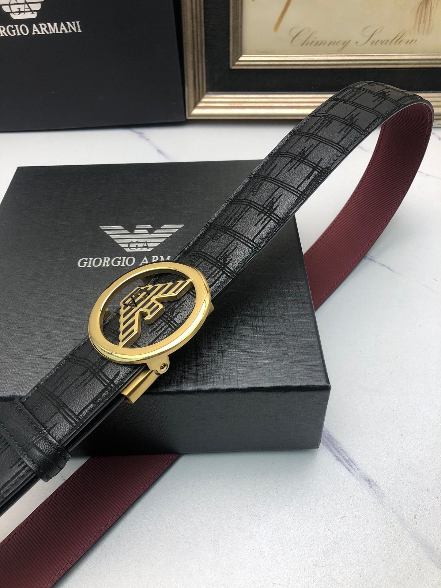 Italian Imported Oxen Skin Automatic Belts with Original Sheets and Automatic Buttons - 图片 3