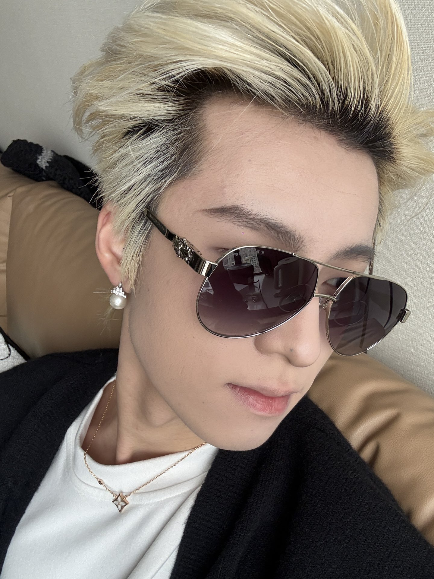   新款 CH8013 眼镜界的爱马仕 Chromehearts 克罗心眼镜 男女款太阳镜 金 镜架 顶