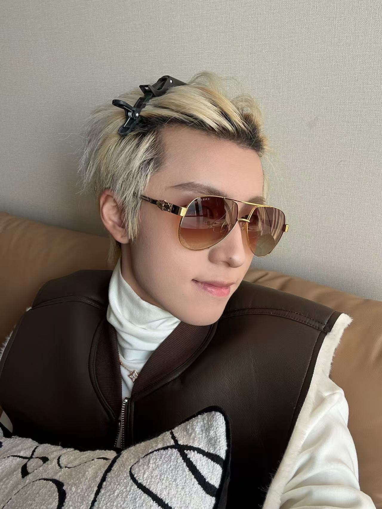   新款 CH8013 眼镜界的爱马仕 Chromehearts 克罗心眼镜 男女款太阳镜 金 镜架 顶