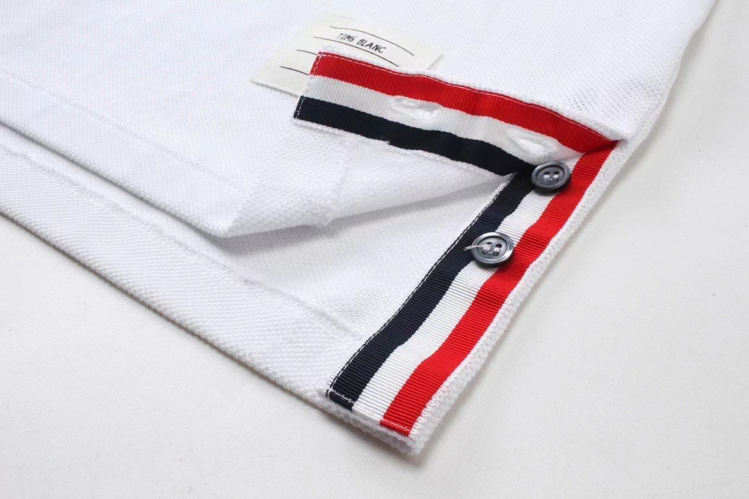 ThomBrowne Polo Shirt: Post-TB Knitting Short Sleeves, 240g Groundware, Unique Design - 图片 7
