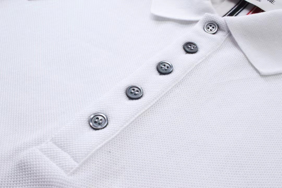 ThomBrowne Polo Shirt: Post-TB Knitting Short Sleeves, 240g Groundware, Unique Design - 图片 6