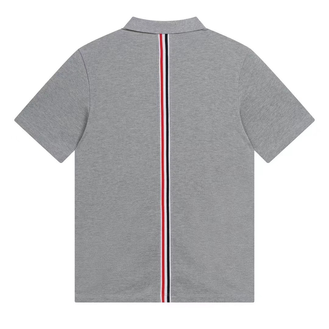ThomBrowne Post-TB Knitting Polo: Unique Design with 253 Groundware, Three-Color Laced Fabrics - 图片 3