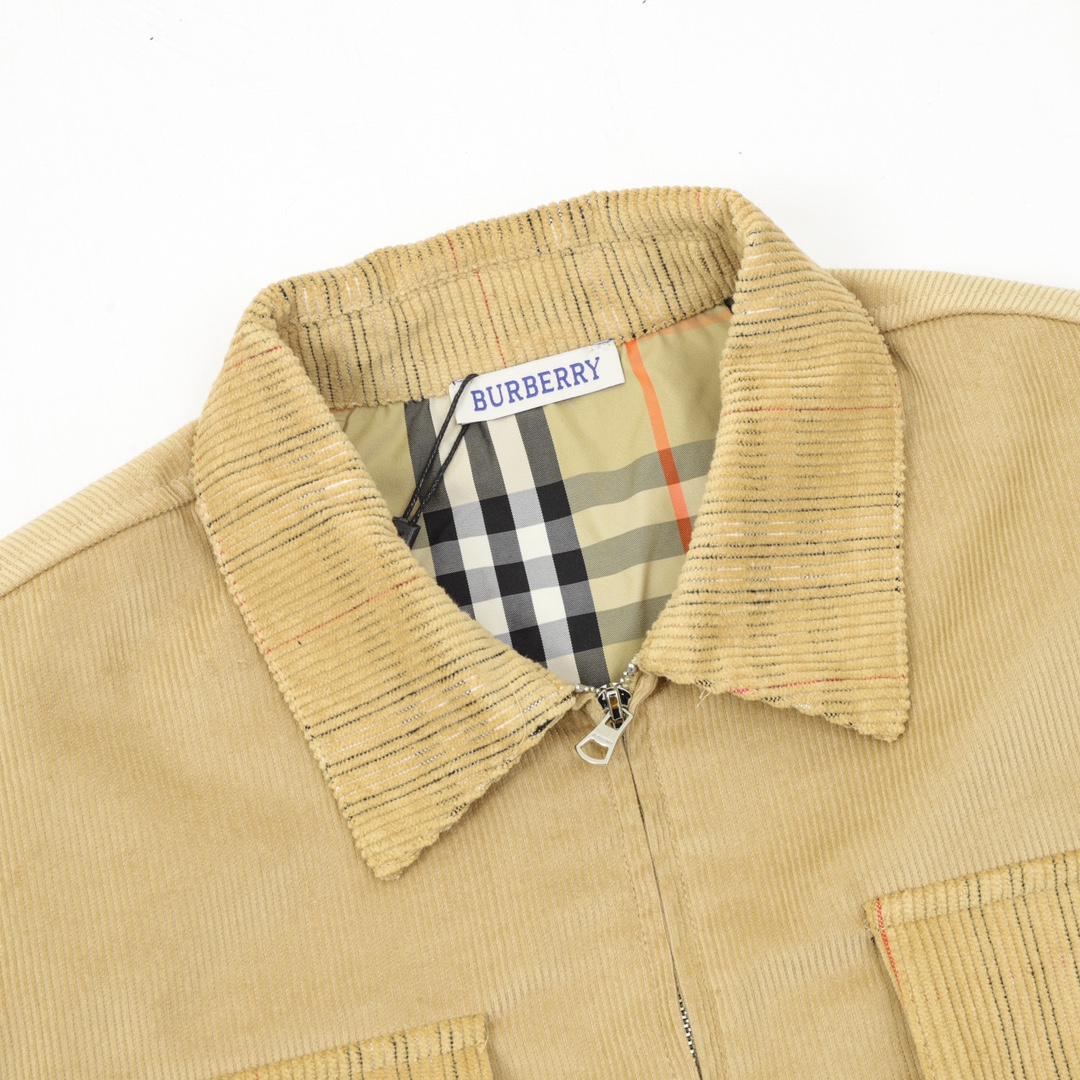 Burberry/巴宝莉 灯芯绒格子夹克外套