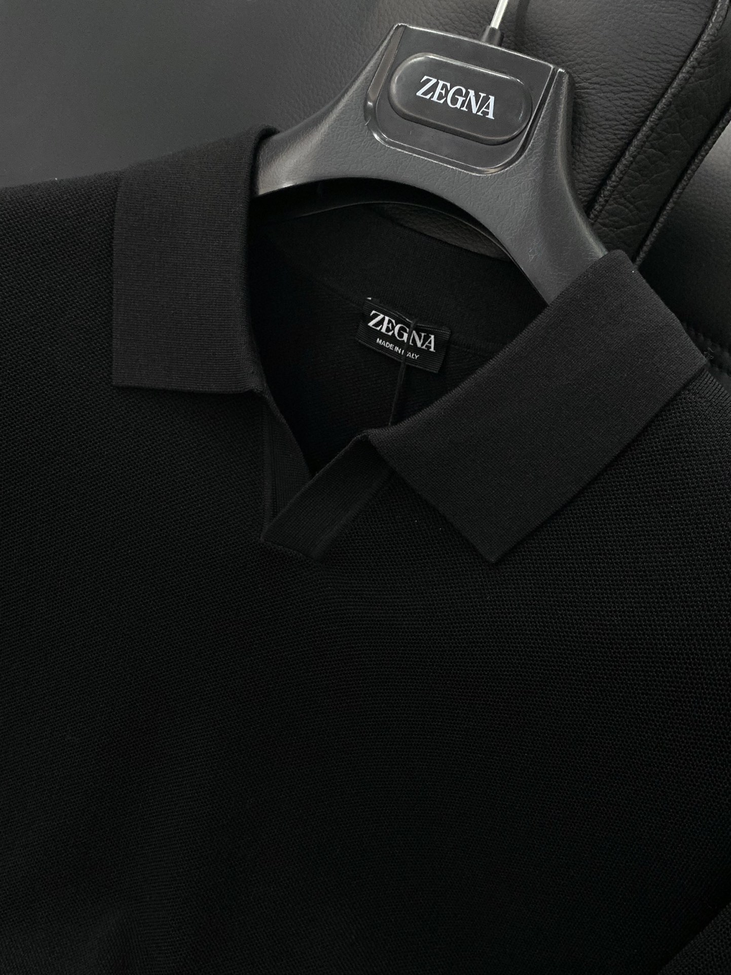 ，杰尼亚 Zegna，2025春夏最新品，专柜同步有售，原单狠货，时尚休闲翻领针织短袖T恤，采用进口原版