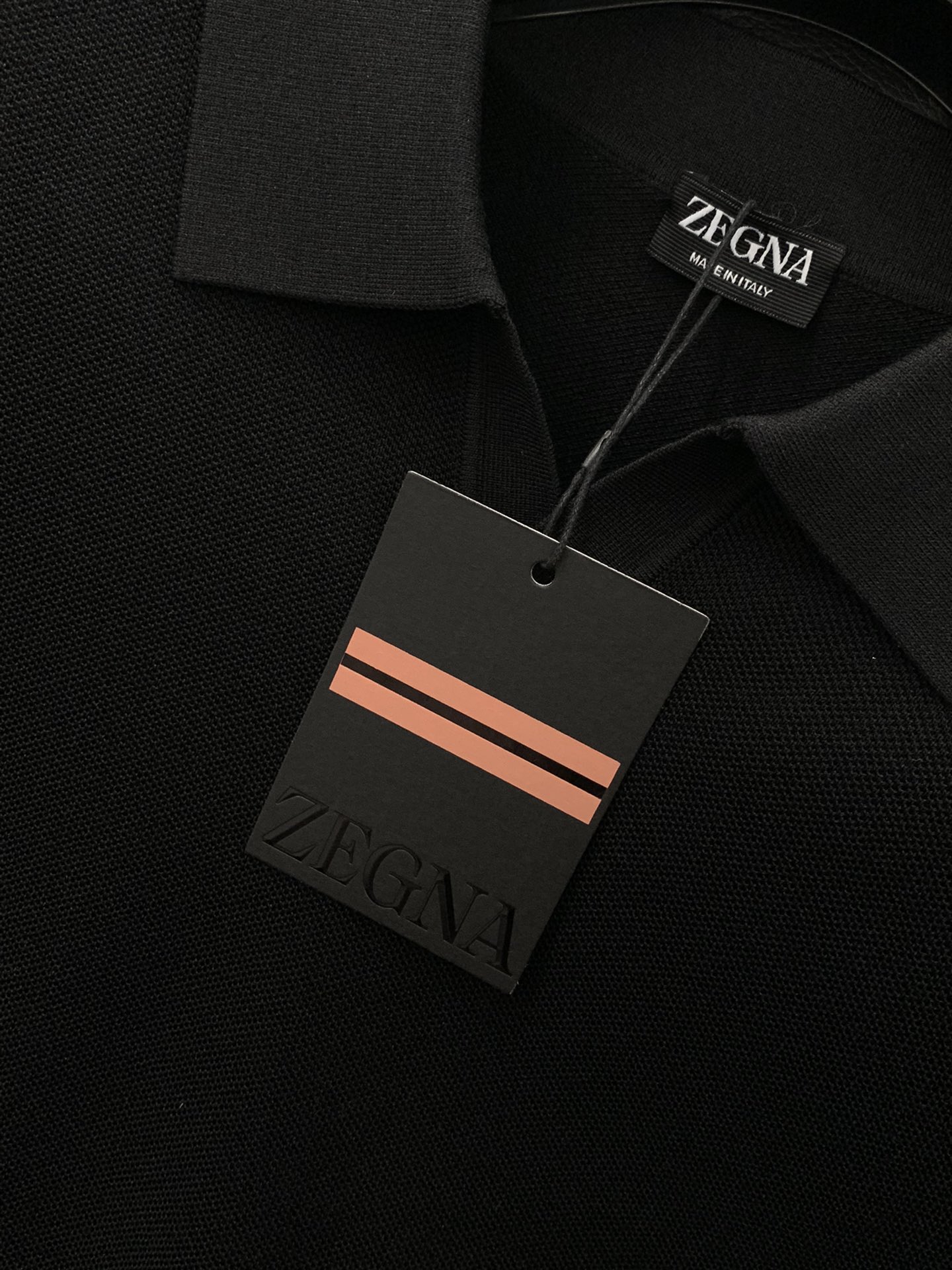 ，杰尼亚 Zegna，2025春夏最新品，专柜同步有售，原单狠货，时尚休闲翻领针织短袖T恤，采用进口原版