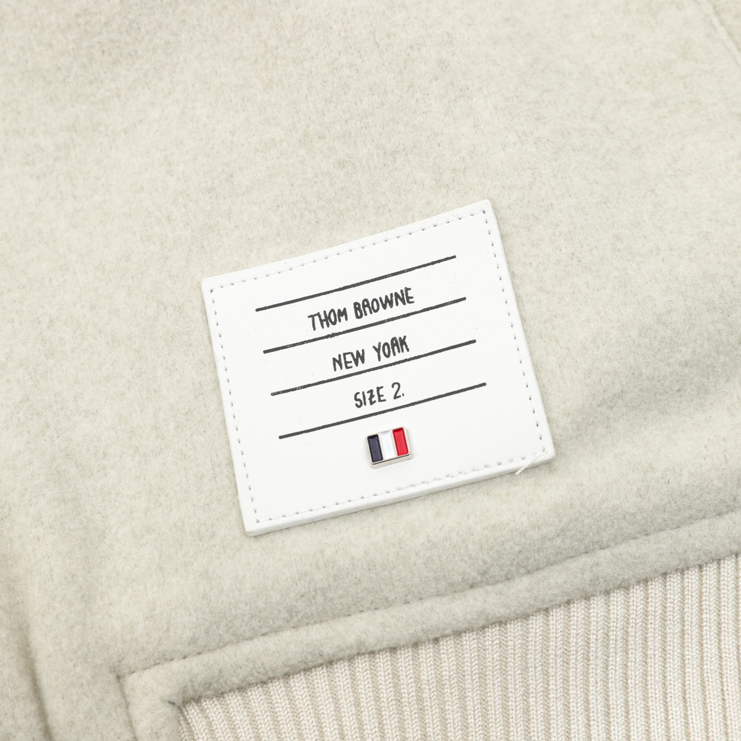 Thom Browne/汤姆布朗 拼接四杠棒球服夹克外套