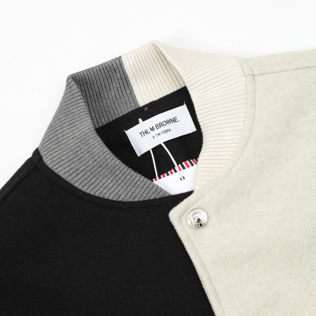 Thom Browne/汤姆布朗 拼接四杠棒球服夹克外套