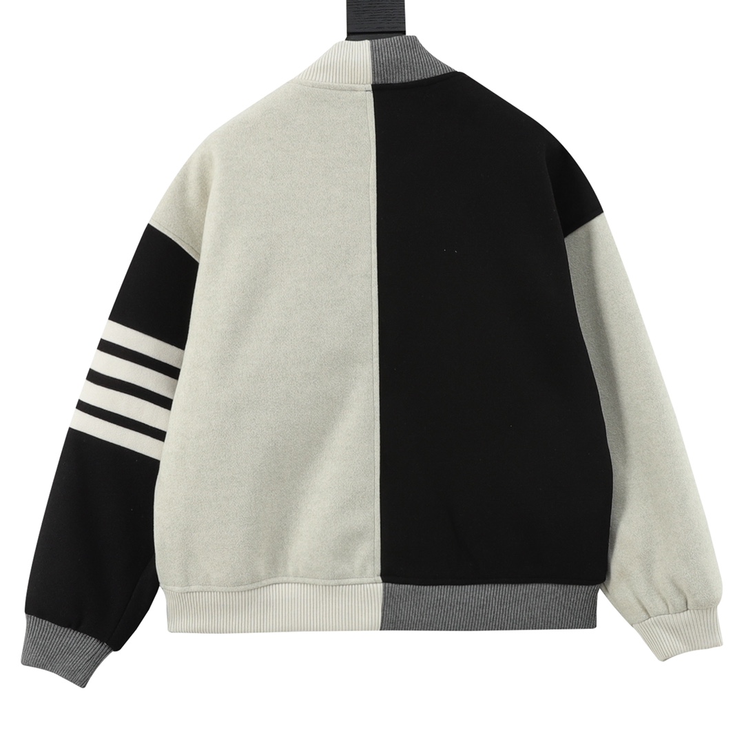 Thom Browne/汤姆布朗 拼接四杠棒球服夹克外套