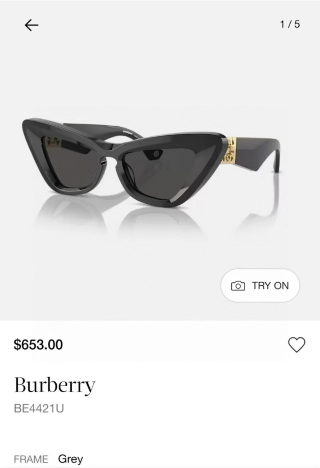  ‼️ 官网图 BURBERR*✨ 巴家 BE4421U Size：51口18-130 女款太阳眼镜得意