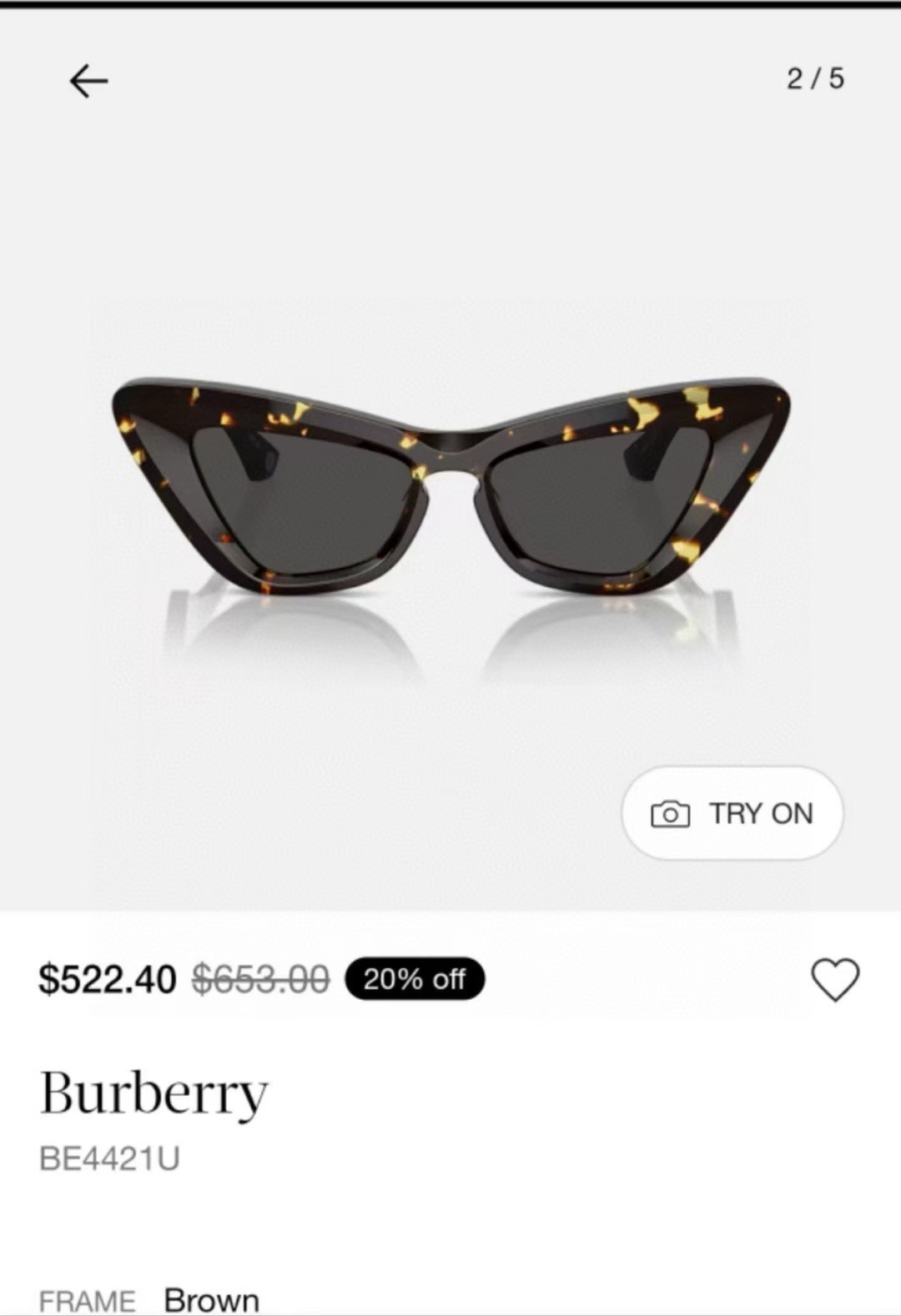  ‼️ 官网图 BURBERR*✨ 巴家 BE4421U Size：51口18-130 女款太阳眼镜得意