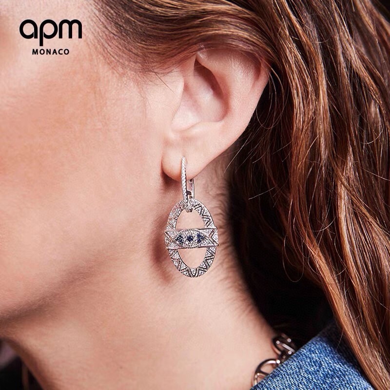 APM  新款御邪之眼环扣银耳环女耳坠 APm monaco 御邪之眼环扣耳环！御邪之眼是SYMBOLE