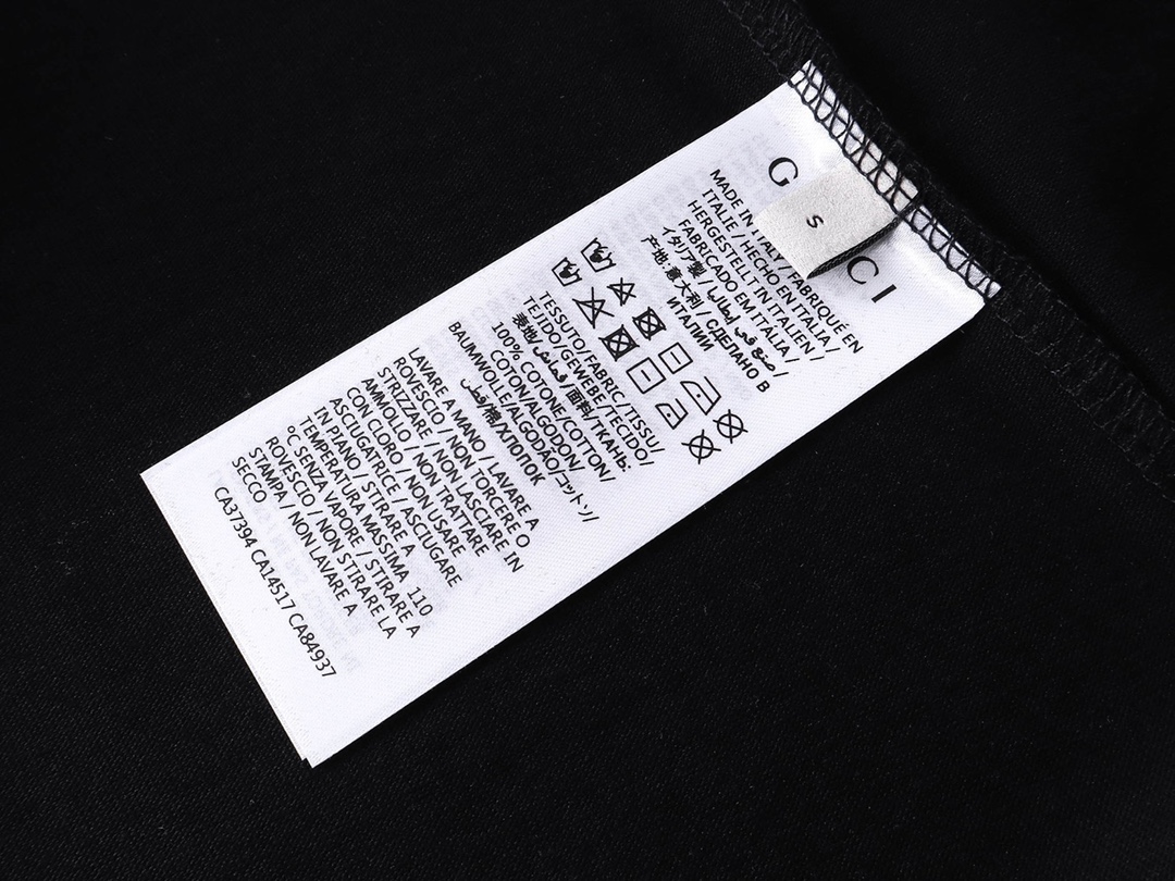 古驰/Gucci 夏季新品 织带字母印花圆领短袖T恤