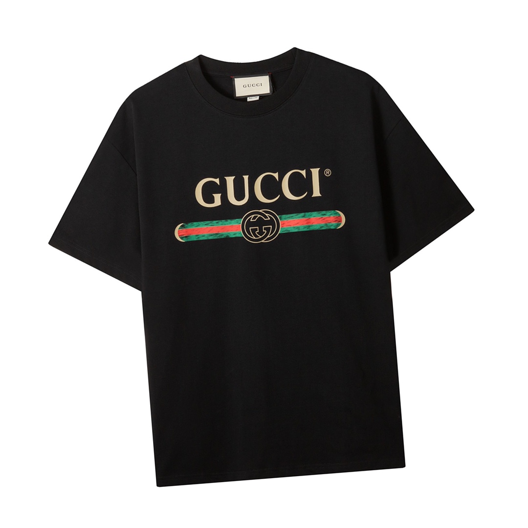 古驰/Gucci 夏季新品 经典双环腰带印花圆领短袖T恤
