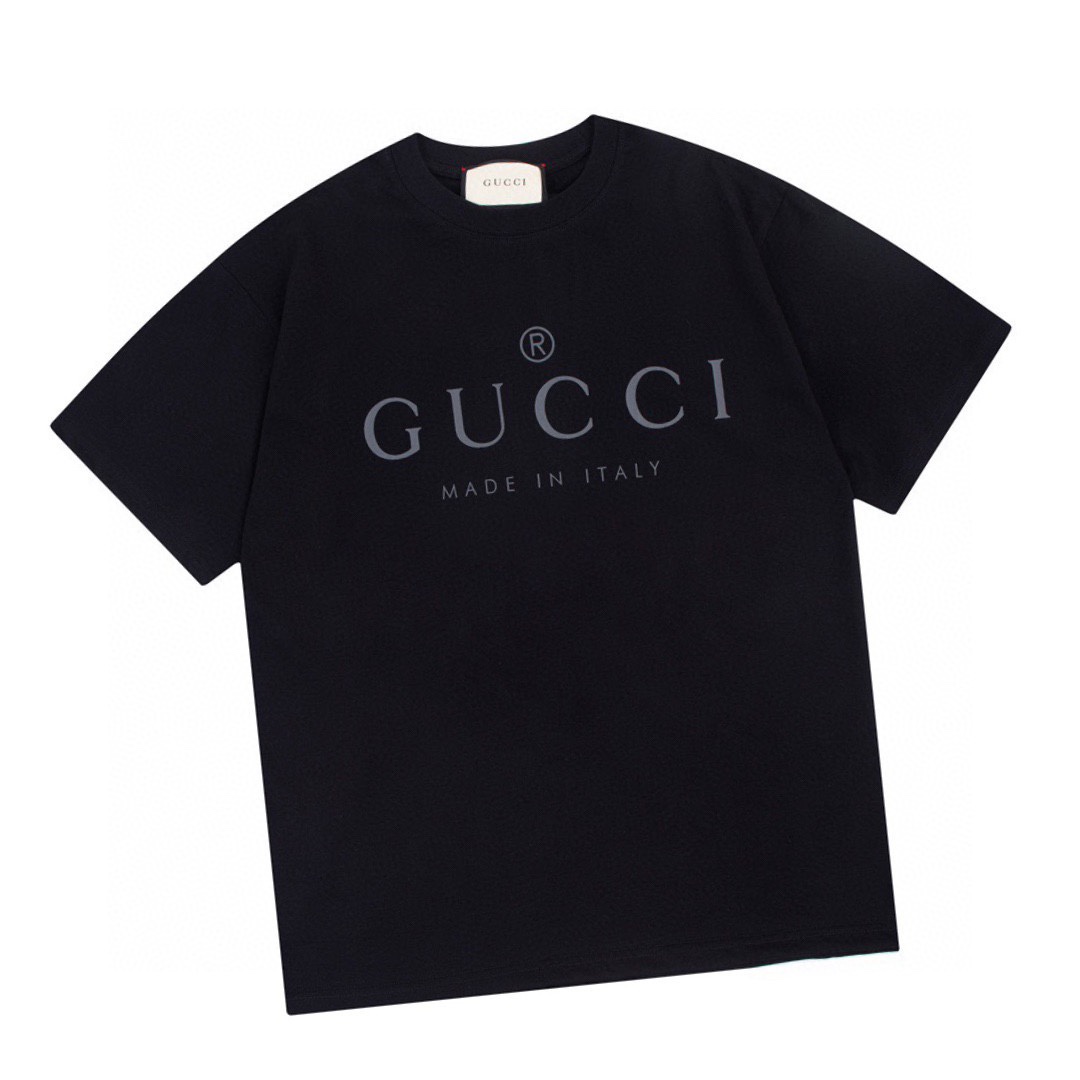 古驰/Gucci 夏季新款简约logo印花圆领短袖T恤