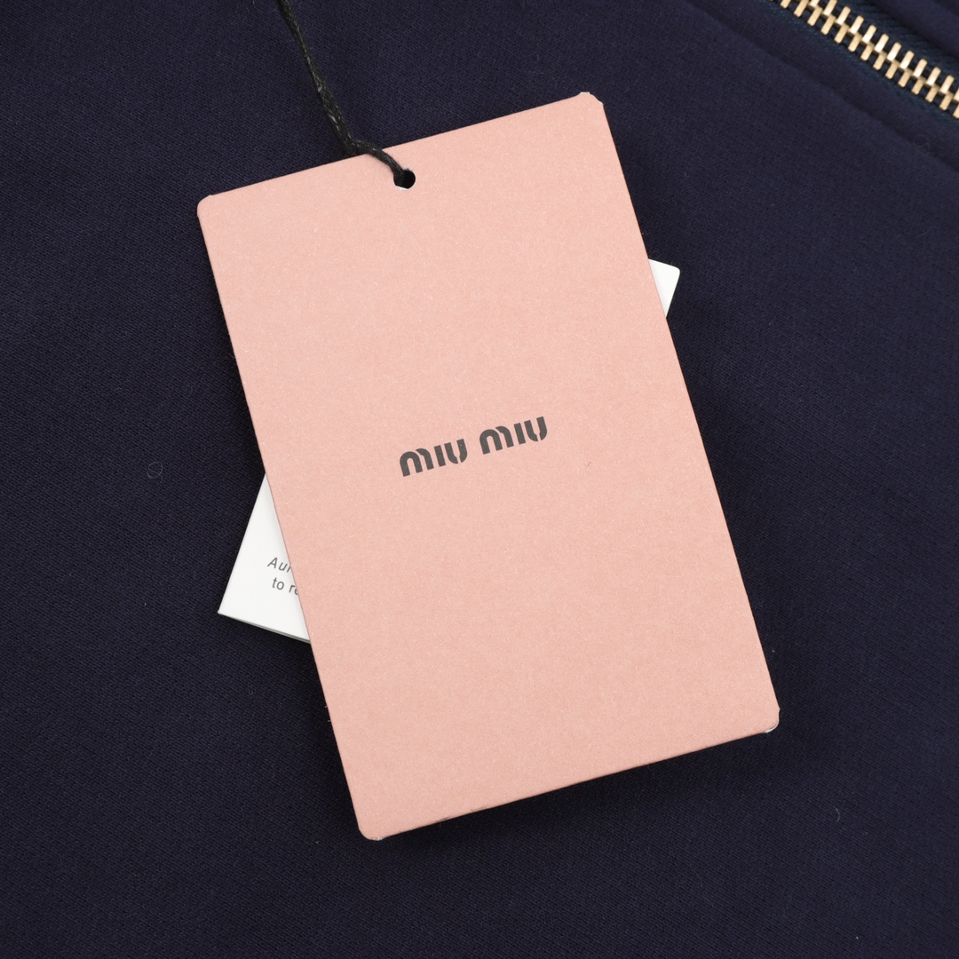 Miu Miu/缪缪 刺绣小标空气棉拉链外套 休闲复古时髦