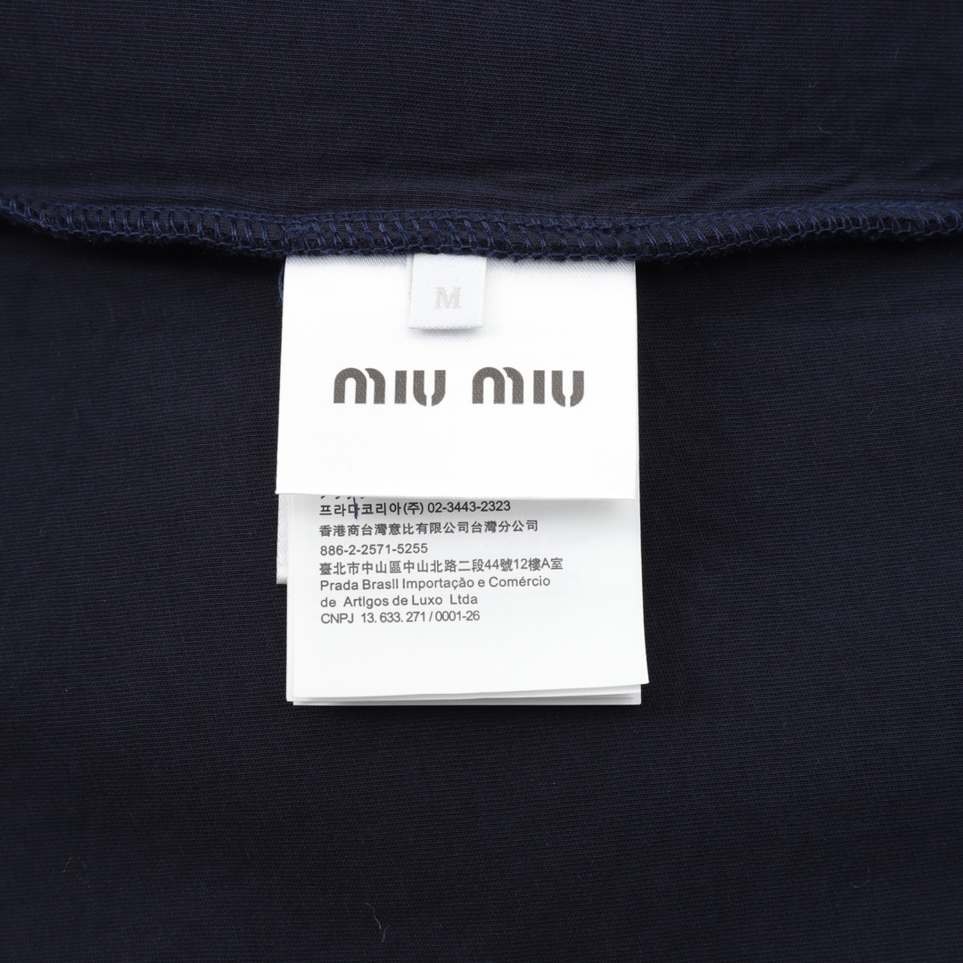Miu Miu/缪缪 刺绣小标空气棉拉链外套 休闲复古时髦