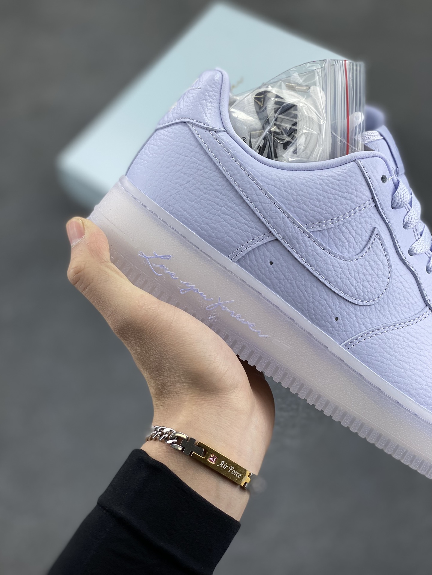 图片[6]-HY版本💯 Nike Air Force 1 07 low空军一号 荔枝纹水晶 板鞋 原楦头原纸板 打造纯正空军版型#专注外贸渠道 全掌内置蜂窝气垫 #原盒配件 原厂中底钢印、拉帮完美 货号：CZ8065-500 尺码：36 36.5 37.5 38 38.5 39 40 40.5 41 42 42.5 43 44 44.5 45 46-选品中心