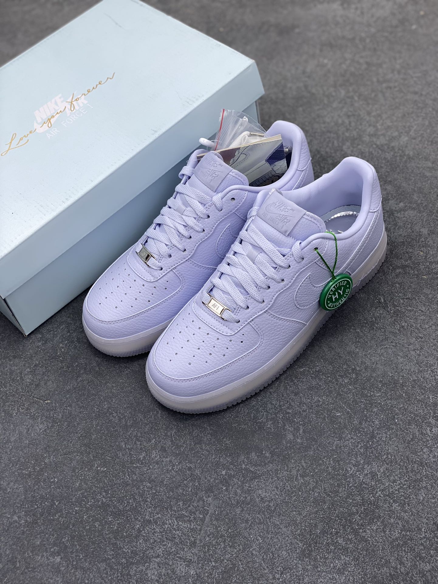 图片[8]-HY版本💯 Nike Air Force 1 07 low空军一号 荔枝纹水晶 板鞋 原楦头原纸板 打造纯正空军版型#专注外贸渠道 全掌内置蜂窝气垫 #原盒配件 原厂中底钢印、拉帮完美 货号：CZ8065-500 尺码：36 36.5 37.5 38 38.5 39 40 40.5 41 42 42.5 43 44 44.5 45 46-选品中心