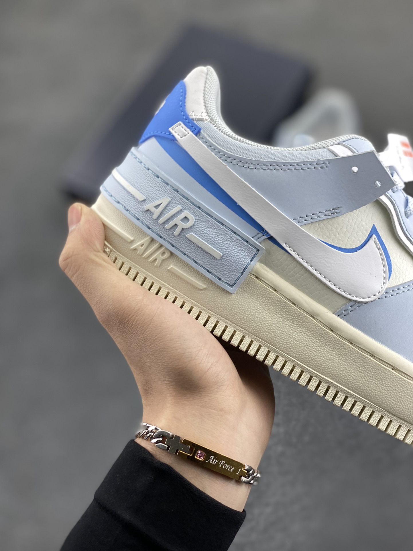 图片[6]-NK Air Force 1 Shadow 轻量增高低帮百搭板鞋\”拼接马卡龙\” 全新少女系解构主义设计双层轻量EVA发泡中底+防滑RB橡胶外圈底鞋底 原楦头原纸板 打造纯正空军版型 专注外贸渠道 全掌内置蜂窝气垫 原盒配件 原厂中底钢印、拉帮完美 货号：DZ1847-400 尺码：35.5 36 36.5 37.5 38 38.5 39 40 40.5 41 42-选品中心