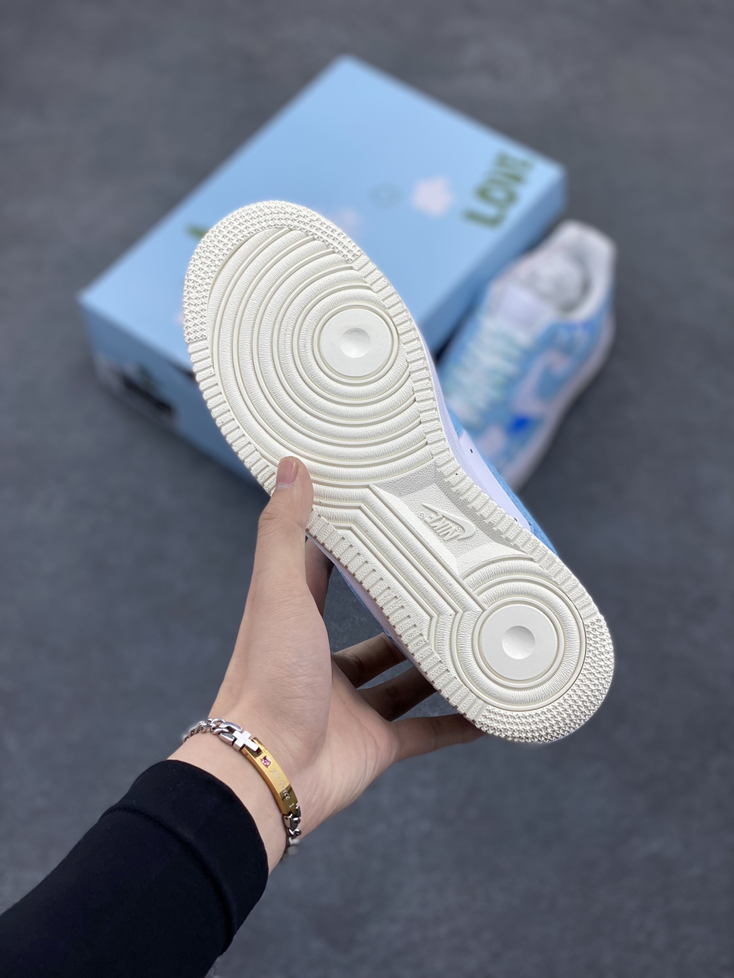 图片[5]-Nike Air Force 1 Low’07 蓝天白云 配色 空军一号低帮休闲板鞋 定制皮料 原厂3D打印 定制鞋盒 原楦原纸板 纯正空军版型 内置全掌气垫 货号：CW2288-661 尺码：36 36.5 37.5 38 38.5 39 40 40.5 41 42 42.5 43 44 44.5 45-选品中心