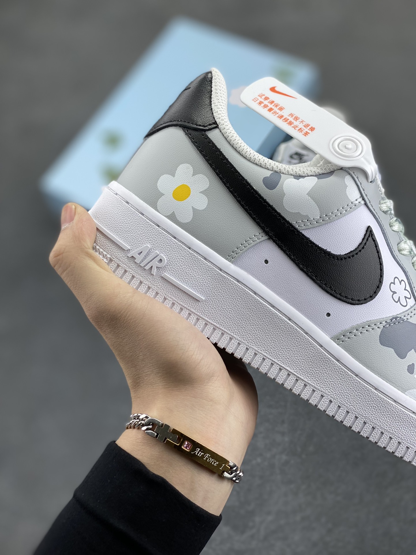 图片[6]-Nike Air Force 1 Low’07 灰白花配色 空军一号低帮休闲板鞋 定制皮料 原厂3D打印 定制鞋盒 原楦原纸板 纯正空军版型 内置全掌气垫 货号：CW2288-665 尺码：36 36.5 37.5 38 38.5 39 40 40.5 41 42 42.5 43 44 44.5 45-选品中心