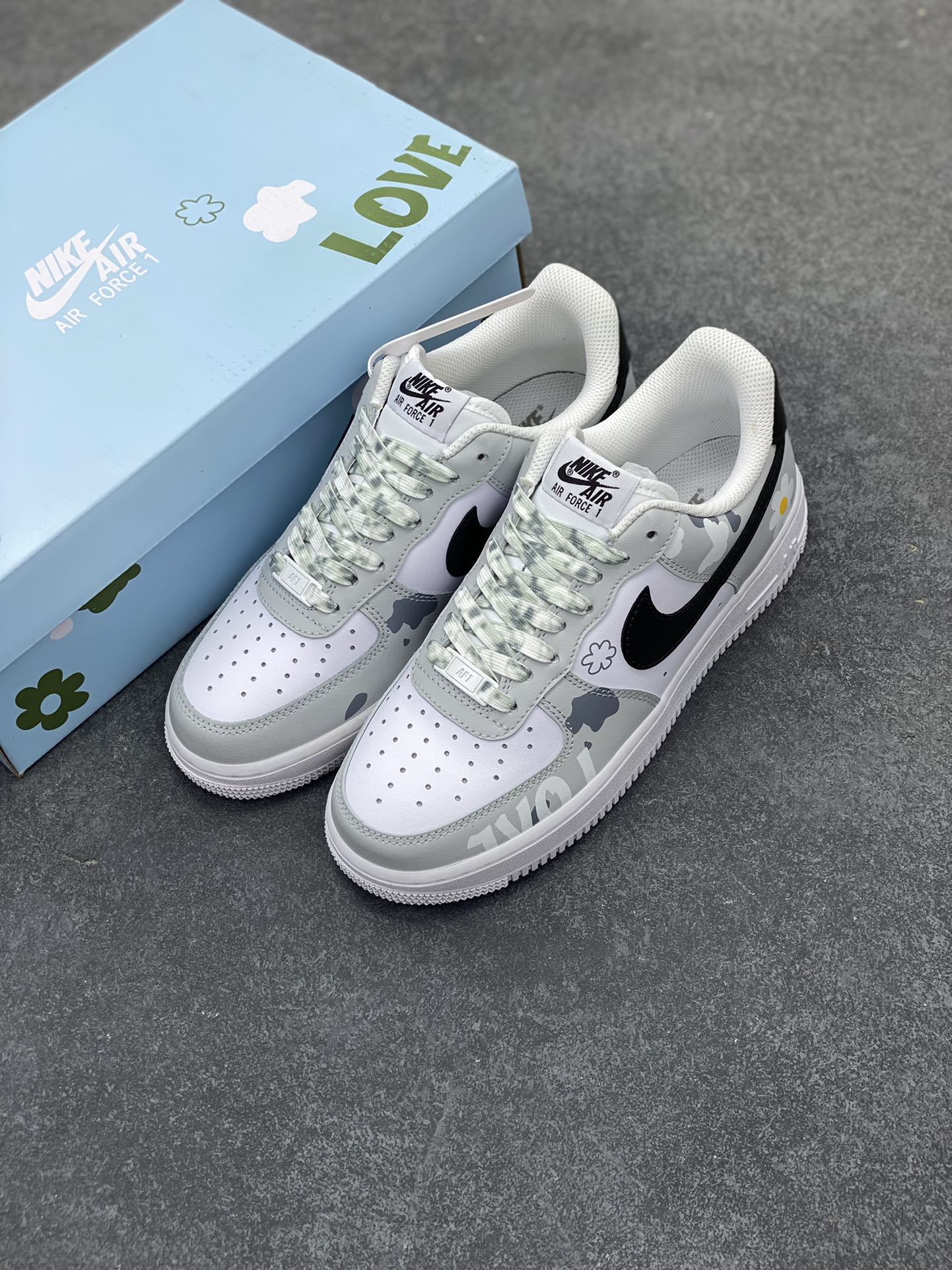 图片[8]-Nike Air Force 1 Low’07 灰白花配色 空军一号低帮休闲板鞋 定制皮料 原厂3D打印 定制鞋盒 原楦原纸板 纯正空军版型 内置全掌气垫 货号：CW2288-665 尺码：36 36.5 37.5 38 38.5 39 40 40.5 41 42 42.5 43 44 44.5 45-选品中心