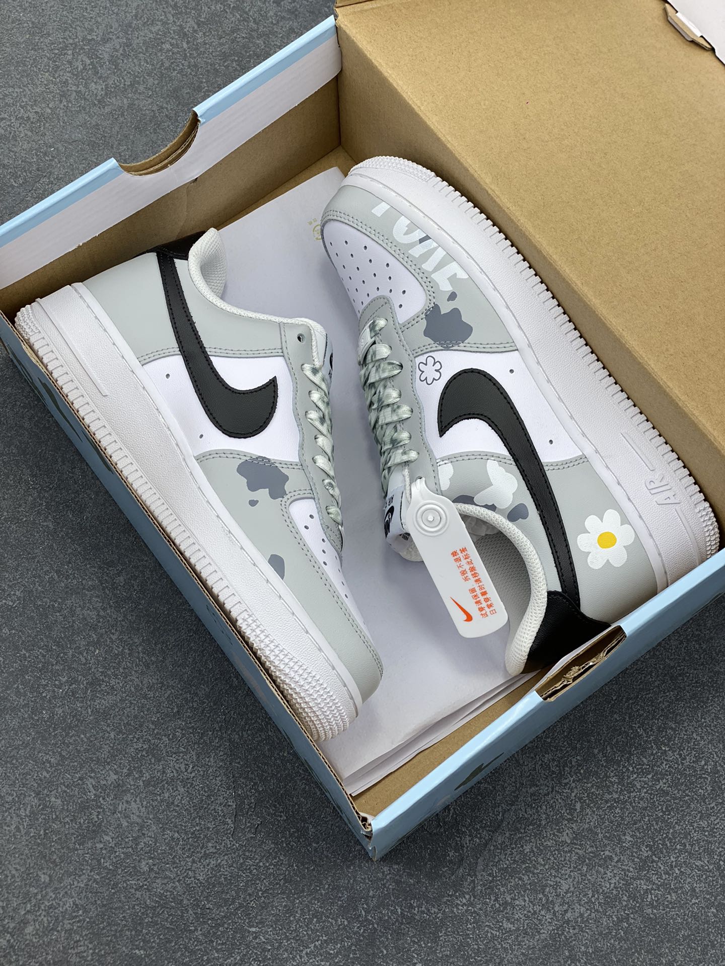 图片[9]-Nike Air Force 1 Low’07 灰白花配色 空军一号低帮休闲板鞋 定制皮料 原厂3D打印 定制鞋盒 原楦原纸板 纯正空军版型 内置全掌气垫 货号：CW2288-665 尺码：36 36.5 37.5 38 38.5 39 40 40.5 41 42 42.5 43 44 44.5 45-选品中心