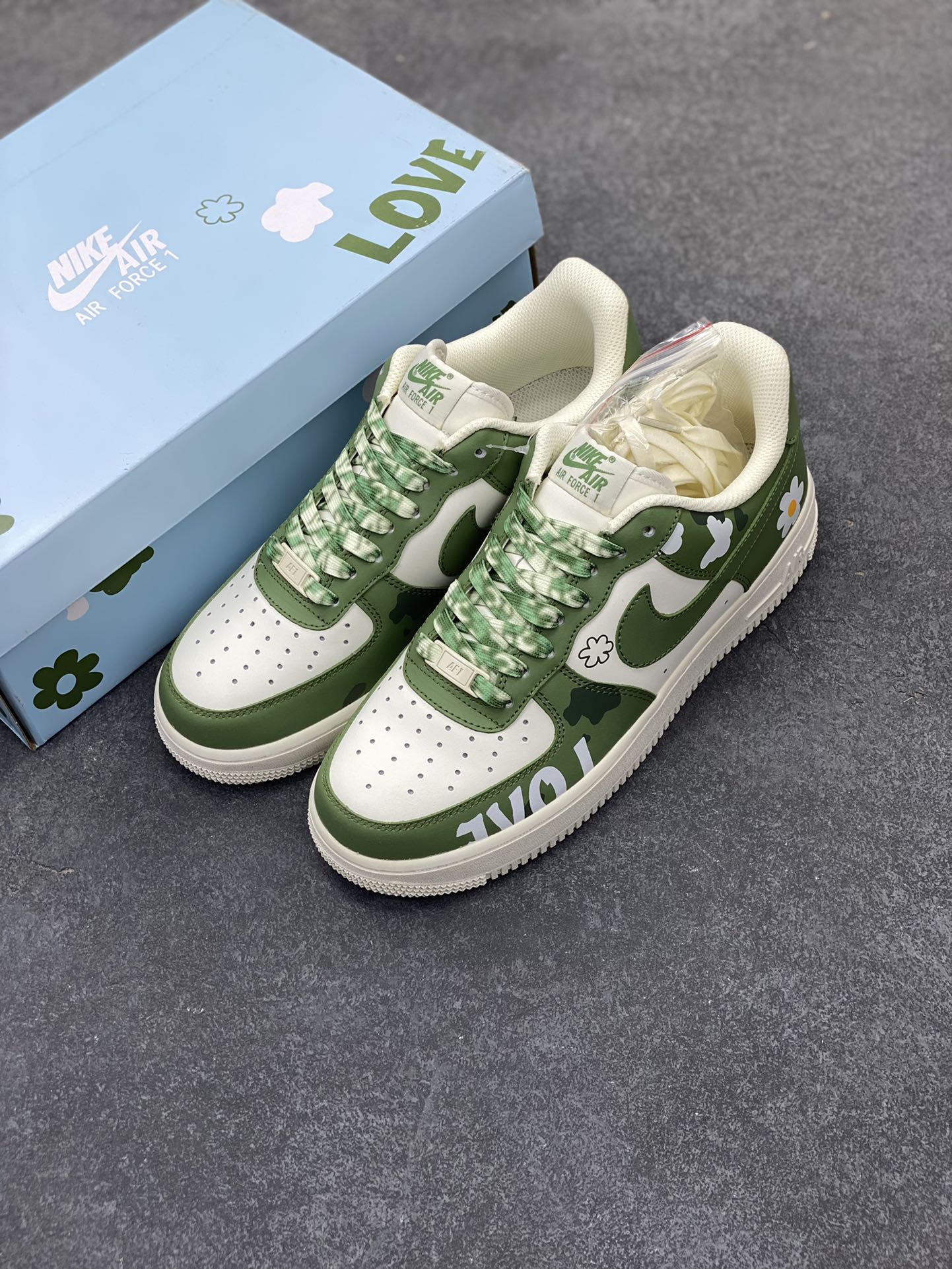 图片[8]-Nike Air Force 1 Low’07 橄榄绿配色 空军一号低帮休闲板鞋 定制皮料 原厂3D打印 定制鞋盒 原楦原纸板 纯正空军版型 内置全掌气垫 货号：CW2288-662 尺码：36 36.5 37.5 38 38.5 39 40 40.5 41 42 42.5 43 44 44.5 45-选品中心