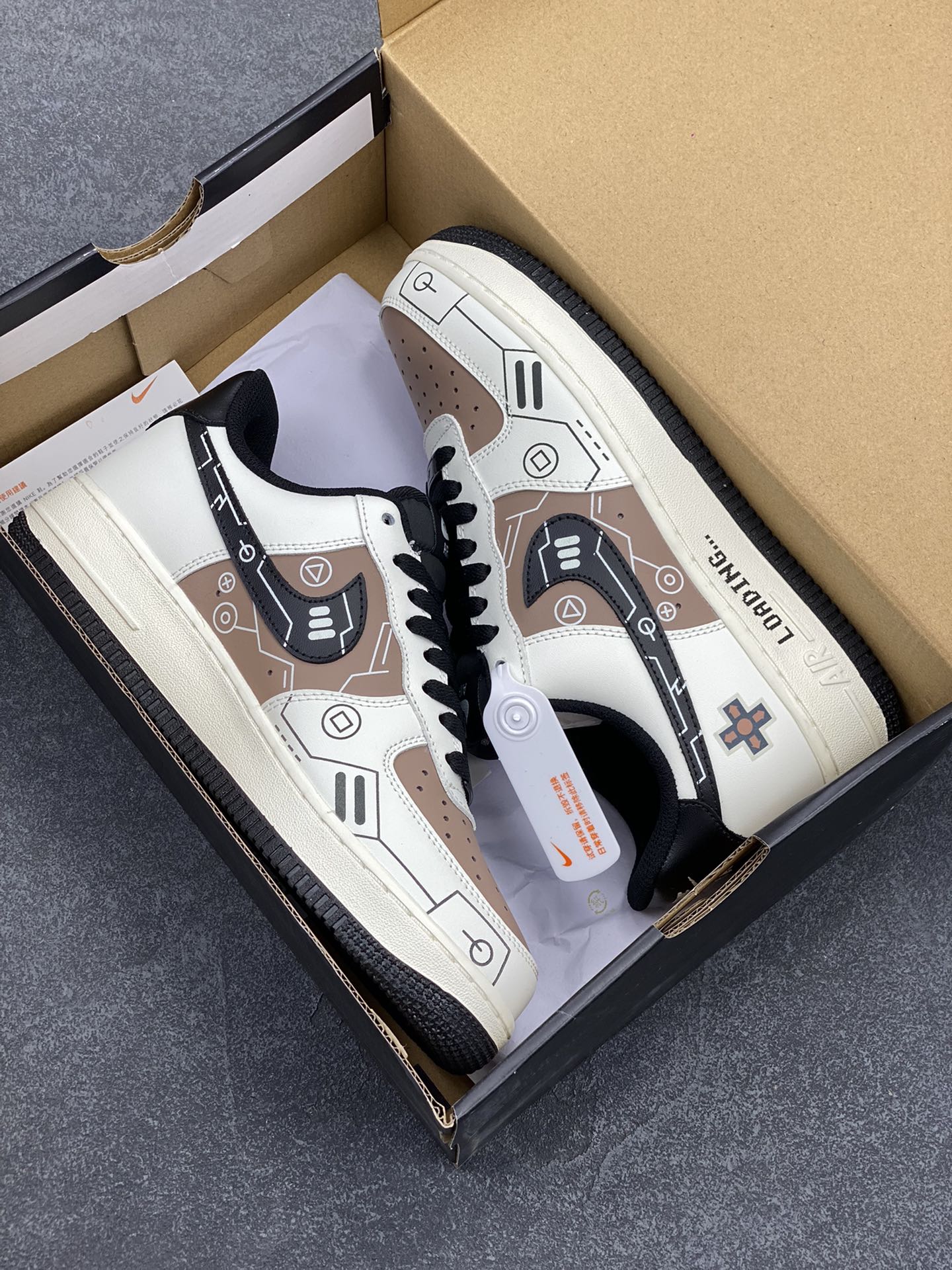 图片[9]-PS5电玩主题Nike Air Force 1 Low’07 咖啡色 空军一号低帮休闲板鞋 定制皮料 原楦原纸板 纯正空军版型 内置全掌气垫 货号：CW2288-222 尺码：36 36.5 37.5 38 38.5 39 40 40.5 41 42 42.5 43 44 44.5 45-选品中心