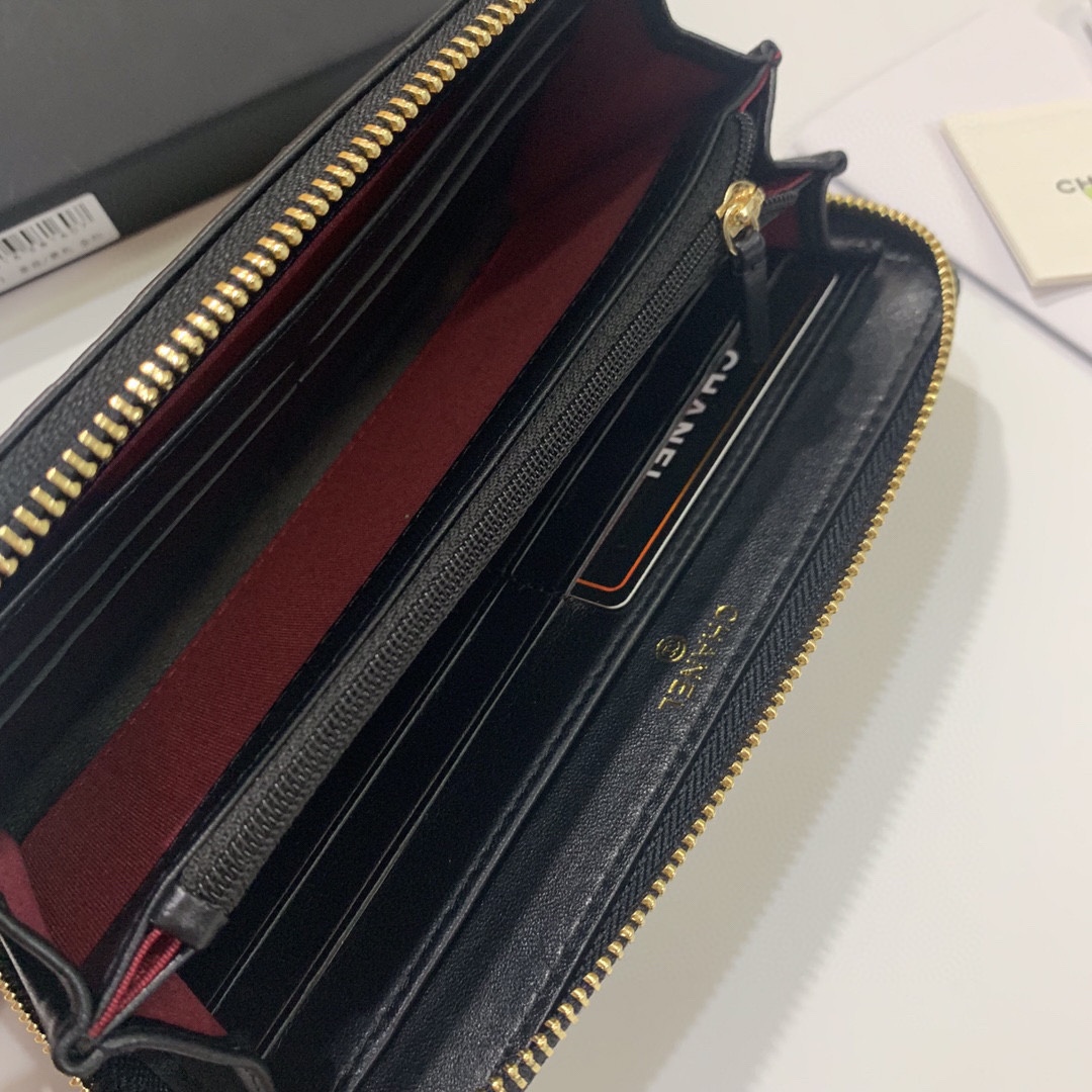 Chanel香奈儿 山茶花羊皮財布 高品質専柜款