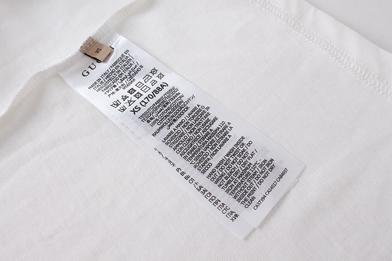 古驰/Gucci 夏季新品 互扣式双G刺绣标识圆领短袖T恤