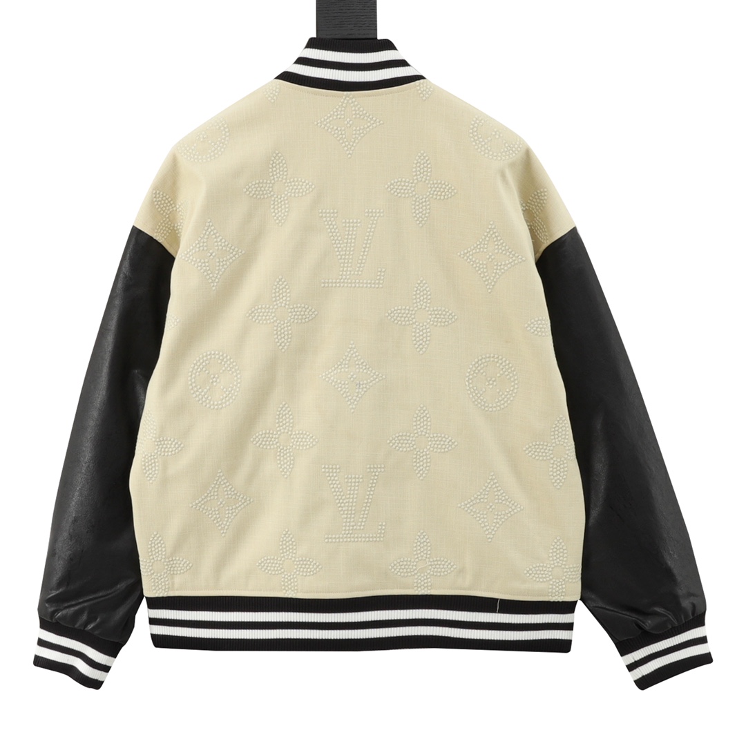 Louis Vuitton/路易威登 珍珠老花拼接棒球服夹克外套