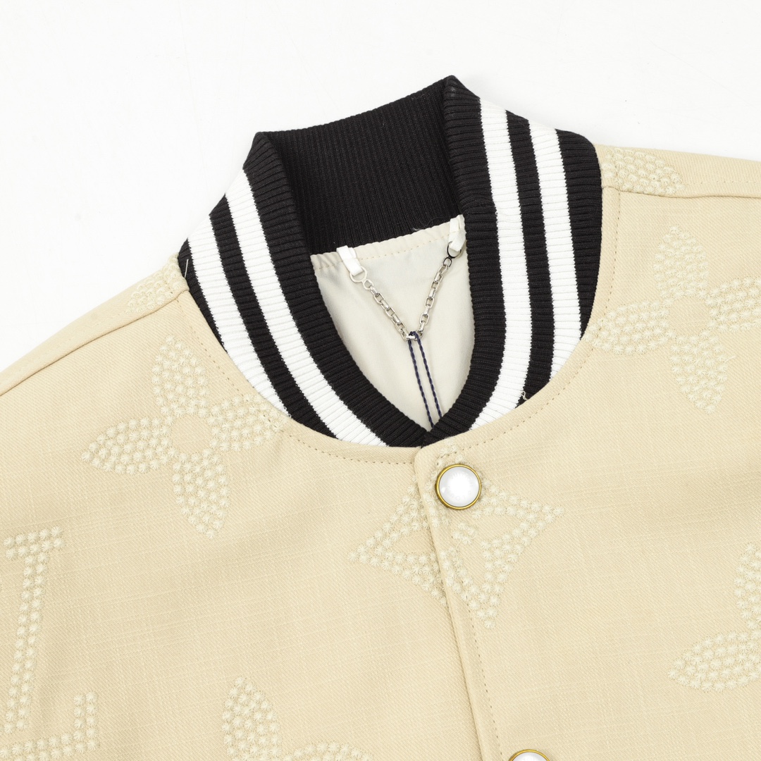 Louis Vuitton/路易威登 珍珠老花拼接棒球服夹克外套