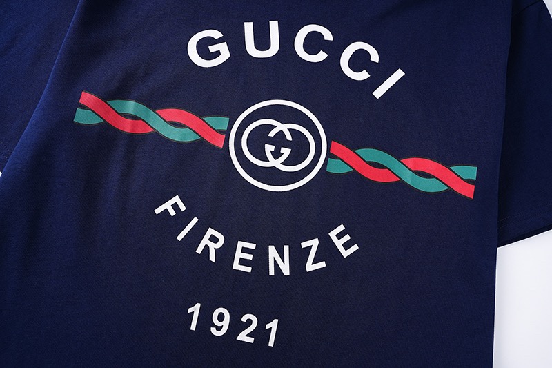古驰/Gucci 夏季新品 经典麻花字母印花圆领短袖T恤
