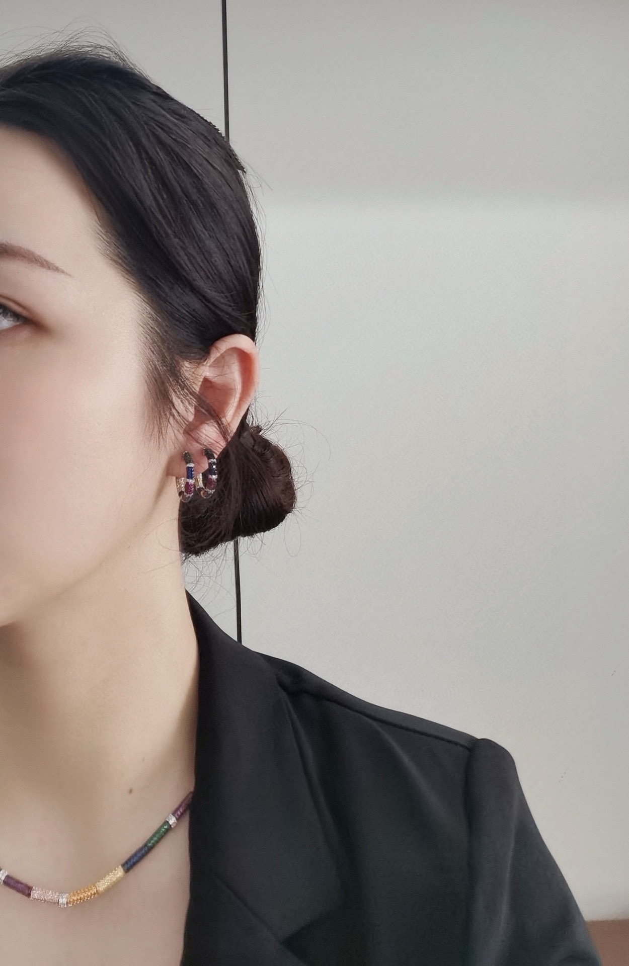 Pendientes de botón elegantes mujer lujo joyas para boda_voghion.com