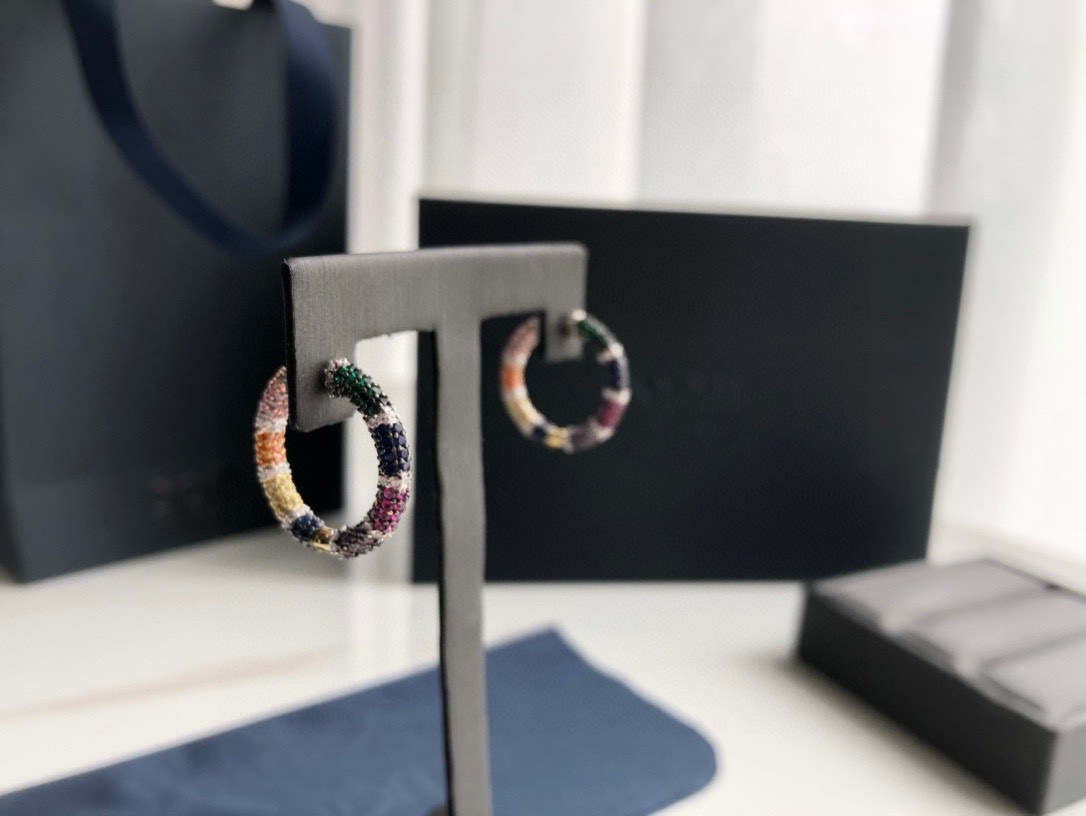 Pendientes de botón elegantes mujer lujo joyas para boda_voghion.com