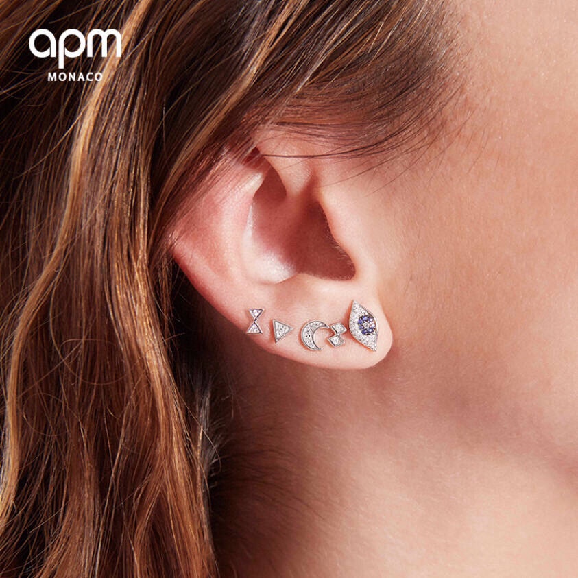 APm symbole 御邪之眼几何耳钉组合套装 御邪之眼趣意点缀好运相随 几何形状 月亮 御邪之眼等图