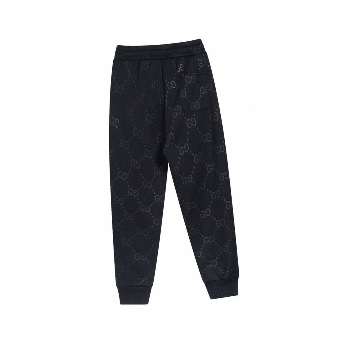 古驰/Gucci 秋冬新品满印暗纹休闲长裤