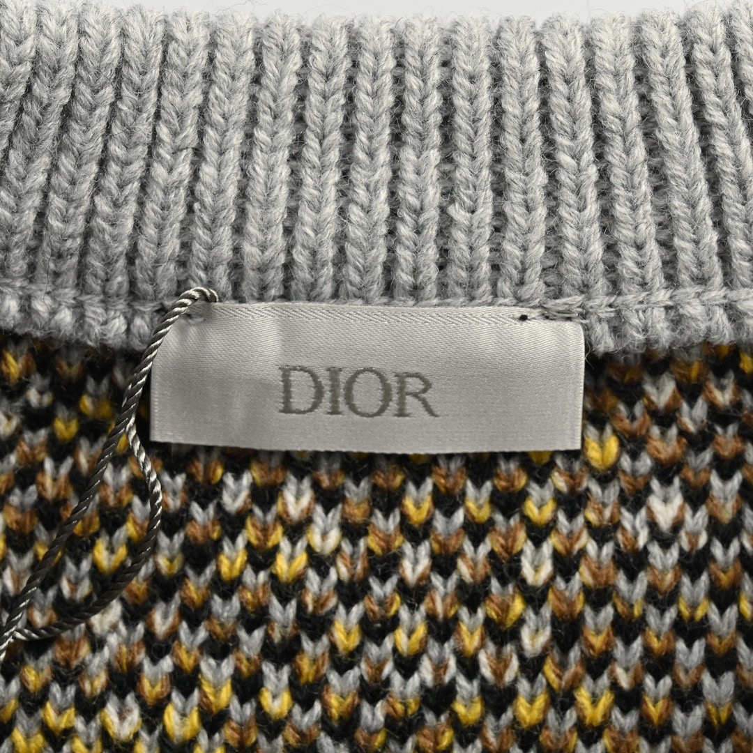 迪奥/Dior 春夏新款 满身提花针织圆领毛衣