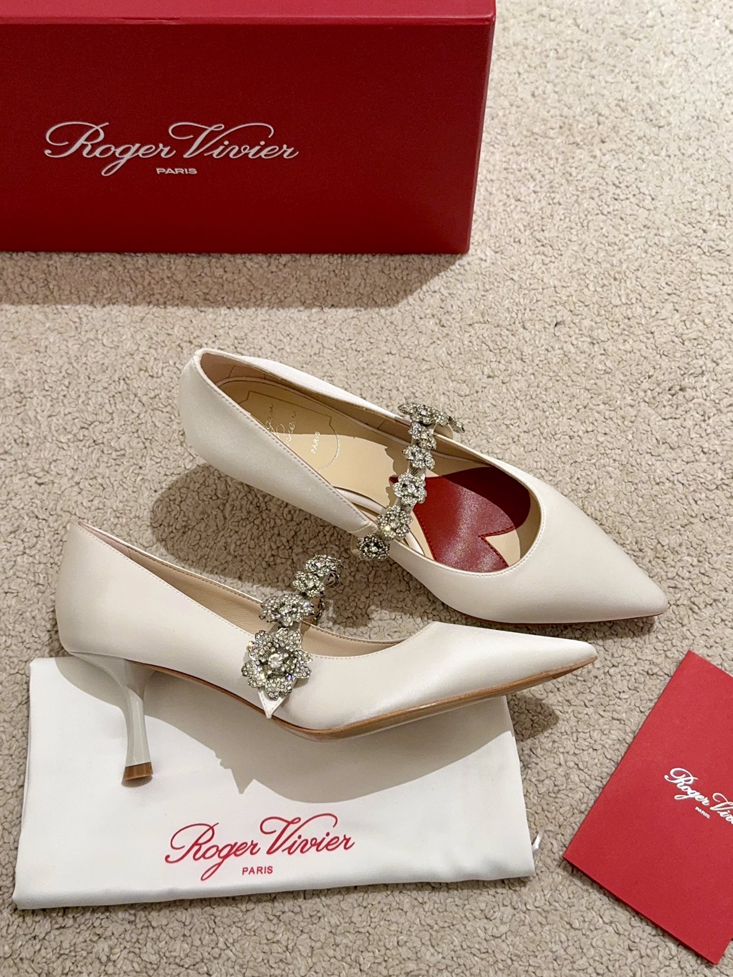 NO:238473,【RV】Bouquet flower diamond kitten heel shoes Korean drama 