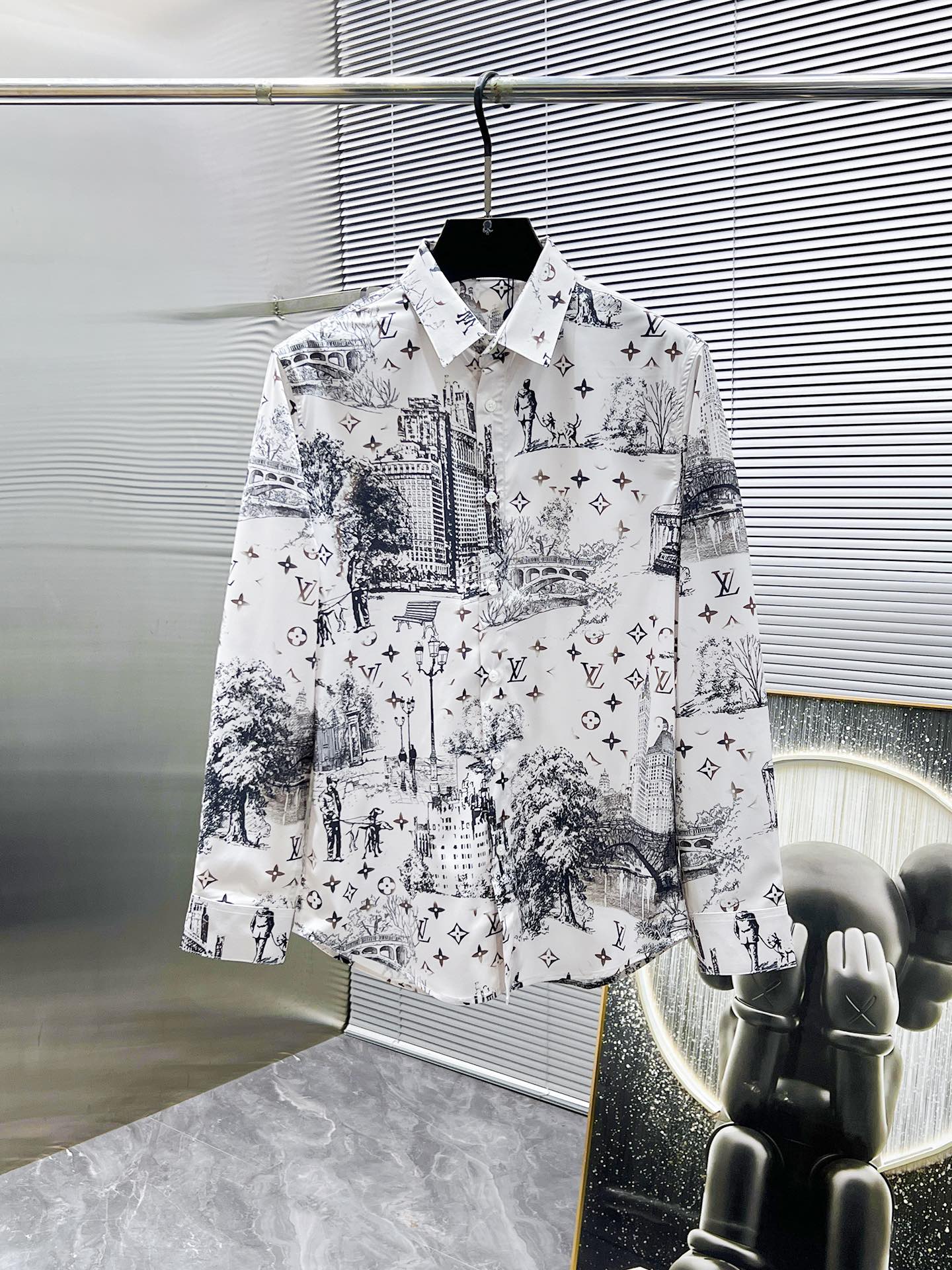路易威登  LV  2025ss新款男士长袖 衬衫 衬衣，高端版本！专...