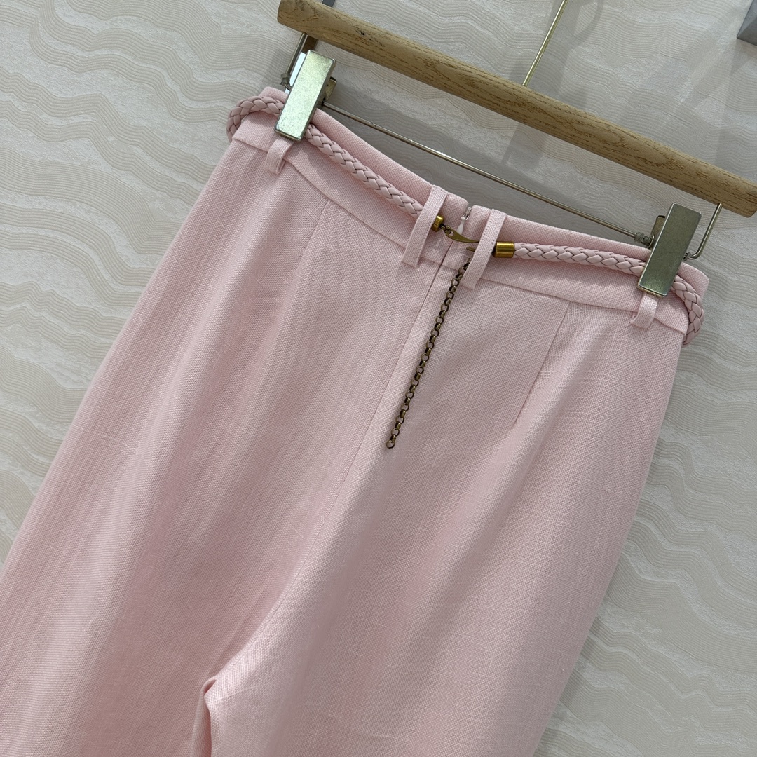 独家首发💋高端原单品质，zm度假风💗白富美必入高级！比真丝还贵的进口重磅100%亚麻高腰超长阔腿裤！配送