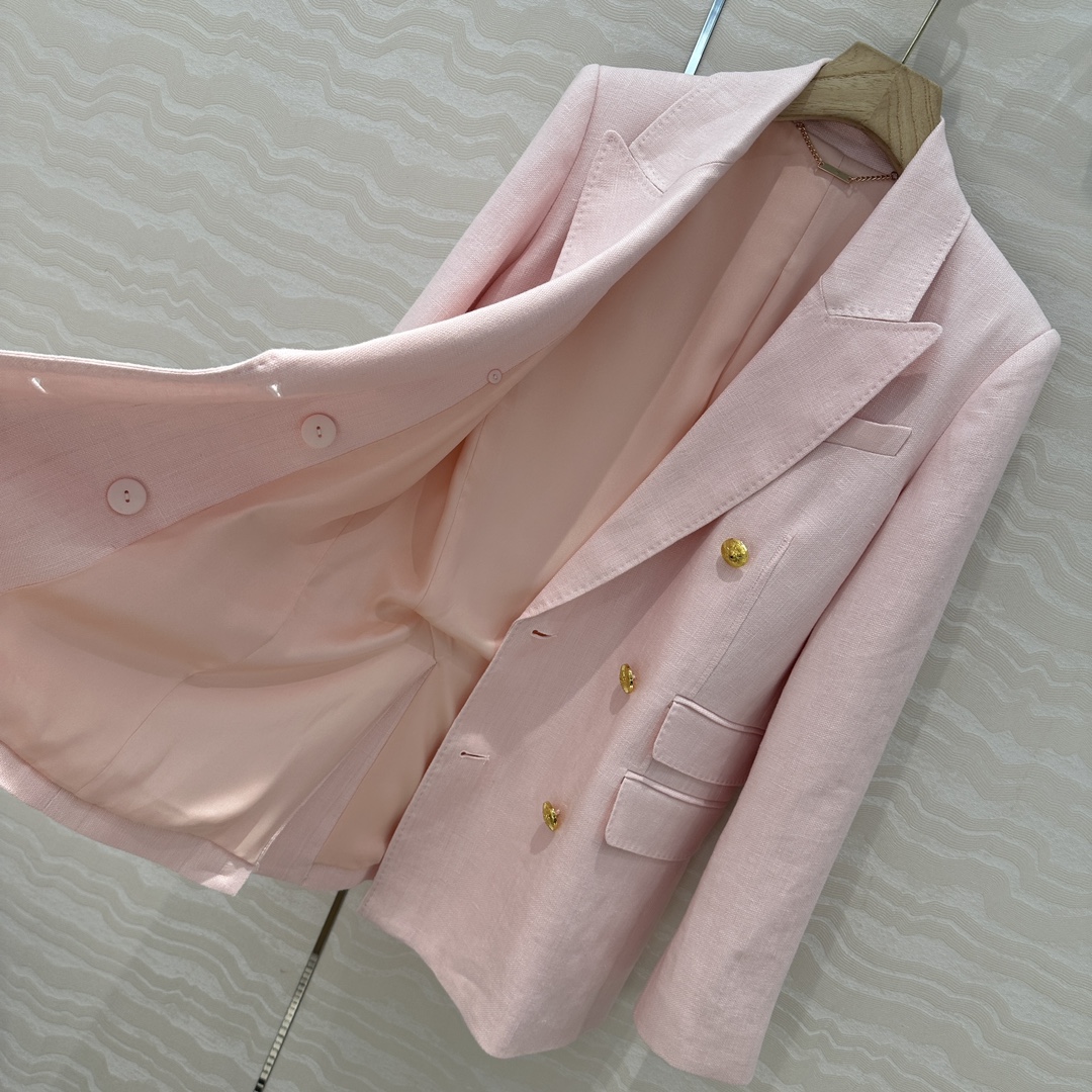 独家首发💋高端原单品质，zm度假风💗白富美必入高级！比真丝还贵的进口重磅100%亚麻高定西装！3D立体剪