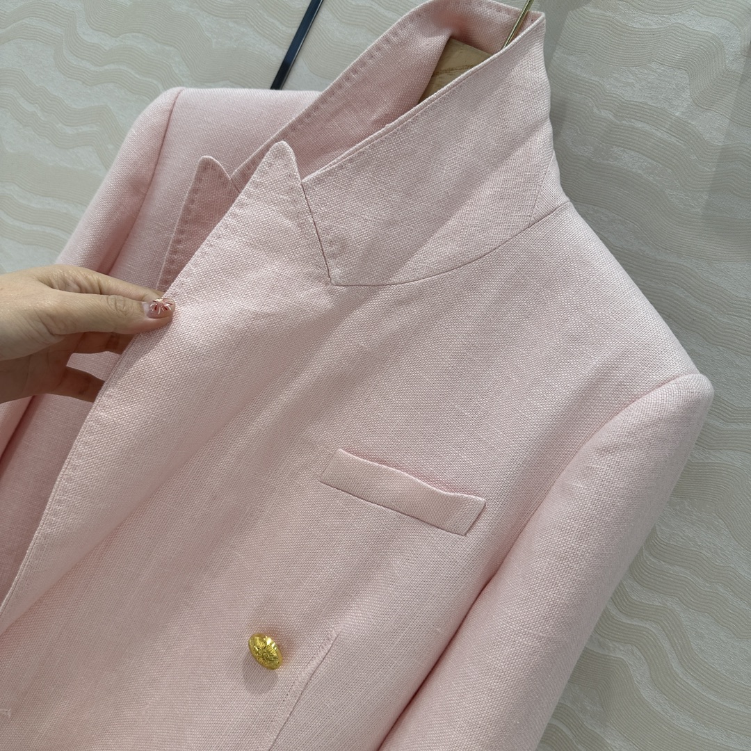 独家首发💋高端原单品质，zm度假风💗白富美必入高级！比真丝还贵的进口重磅100%亚麻高定西装！3D立体剪