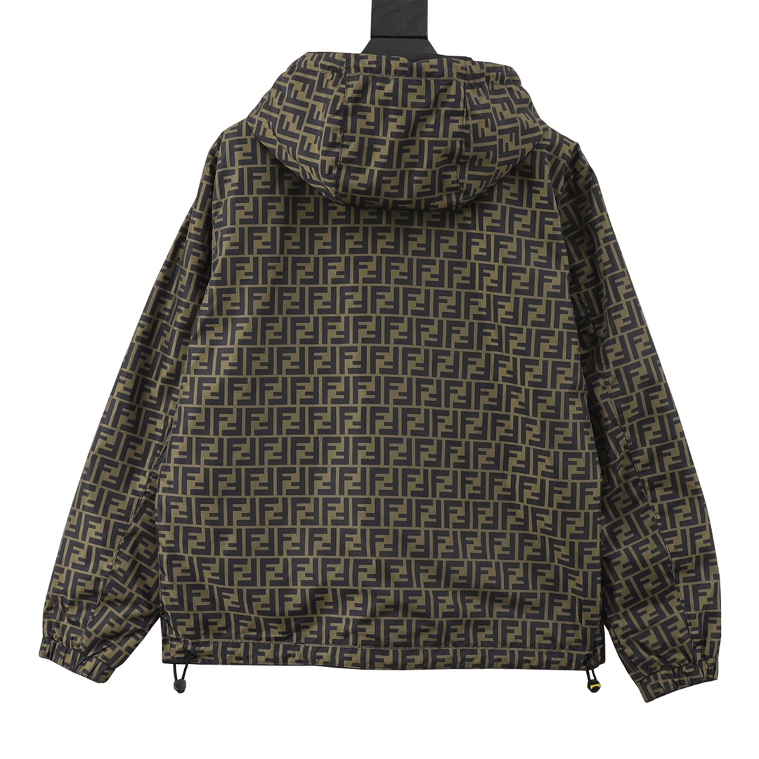 Fendi/芬迪 老花FF满印双面风衣拉链外套