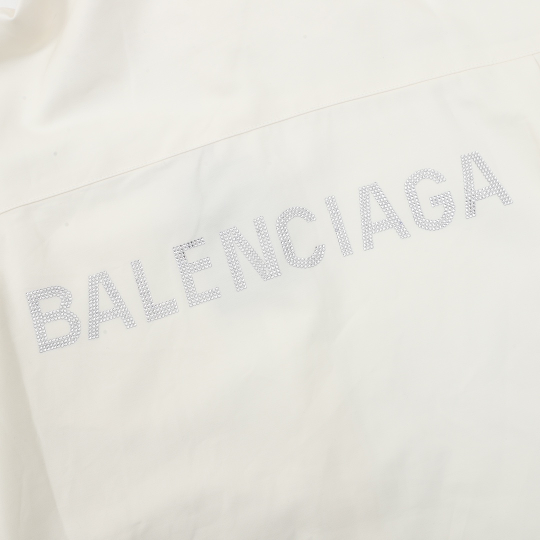 Balenciaga/巴黎世家 背后烫钻长袖衬衫