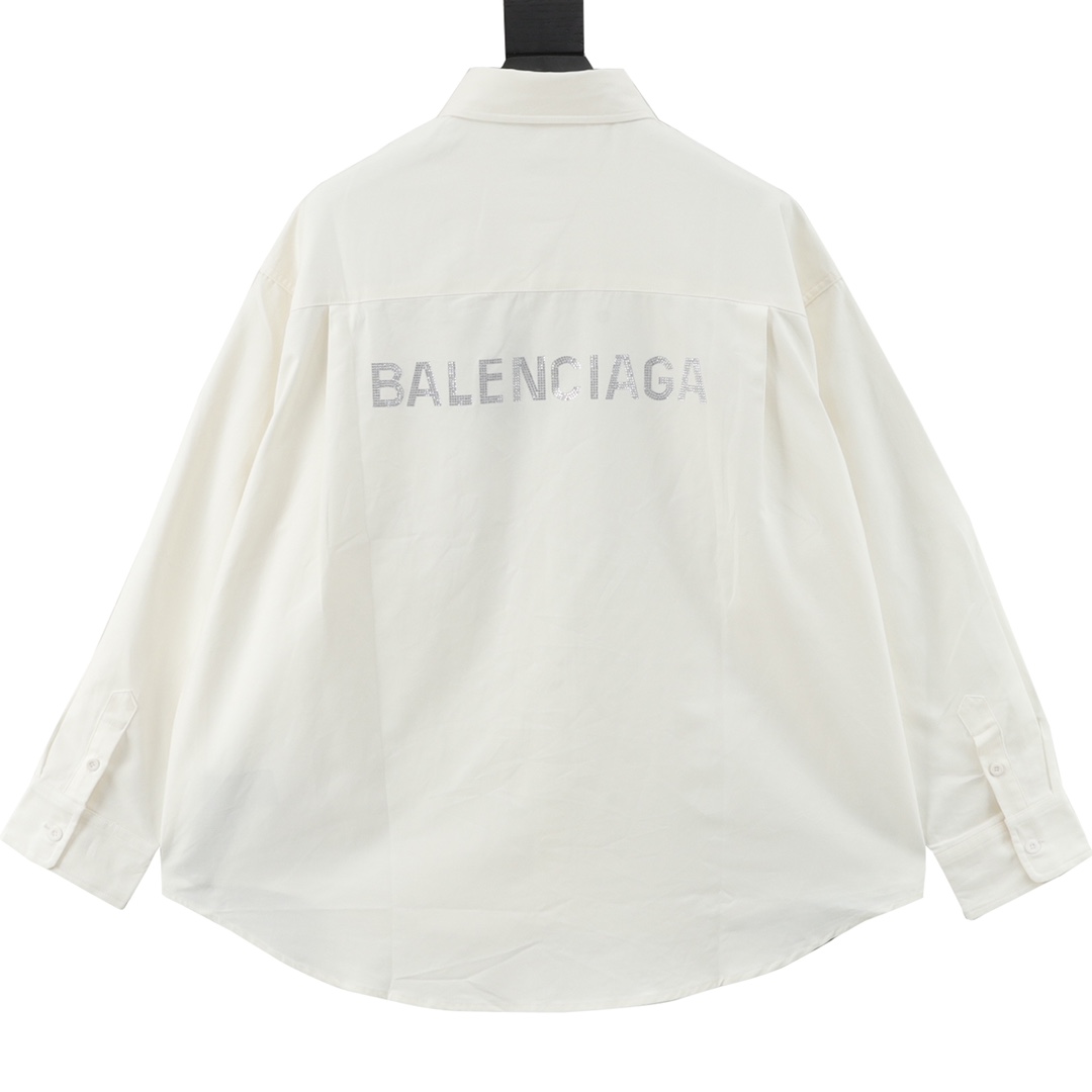 Balenciaga/巴黎世家 背后烫钻长袖衬衫