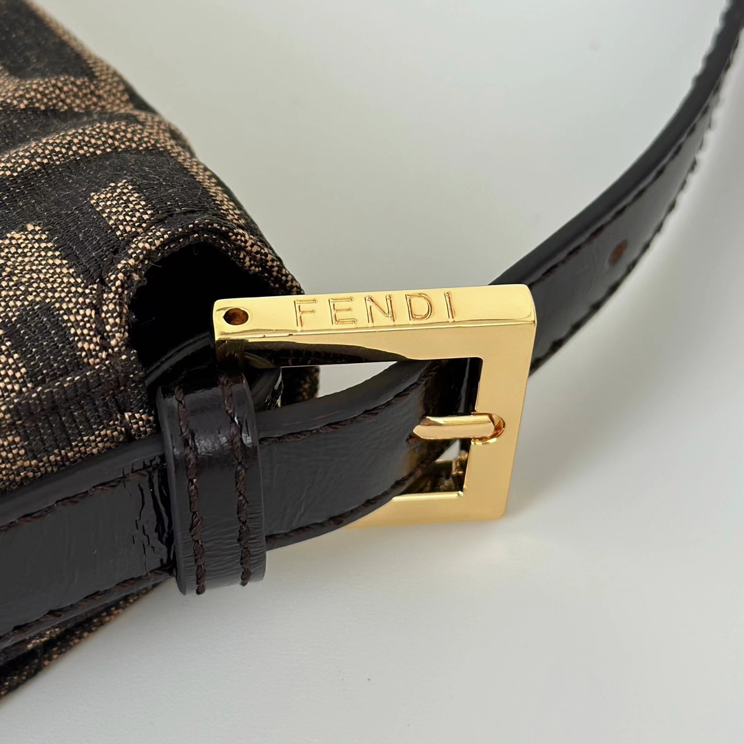Fendi Baguette Brown Monogram Canvas Shoulder Bag with Gold Hardware 7 i1739857901 9624 5