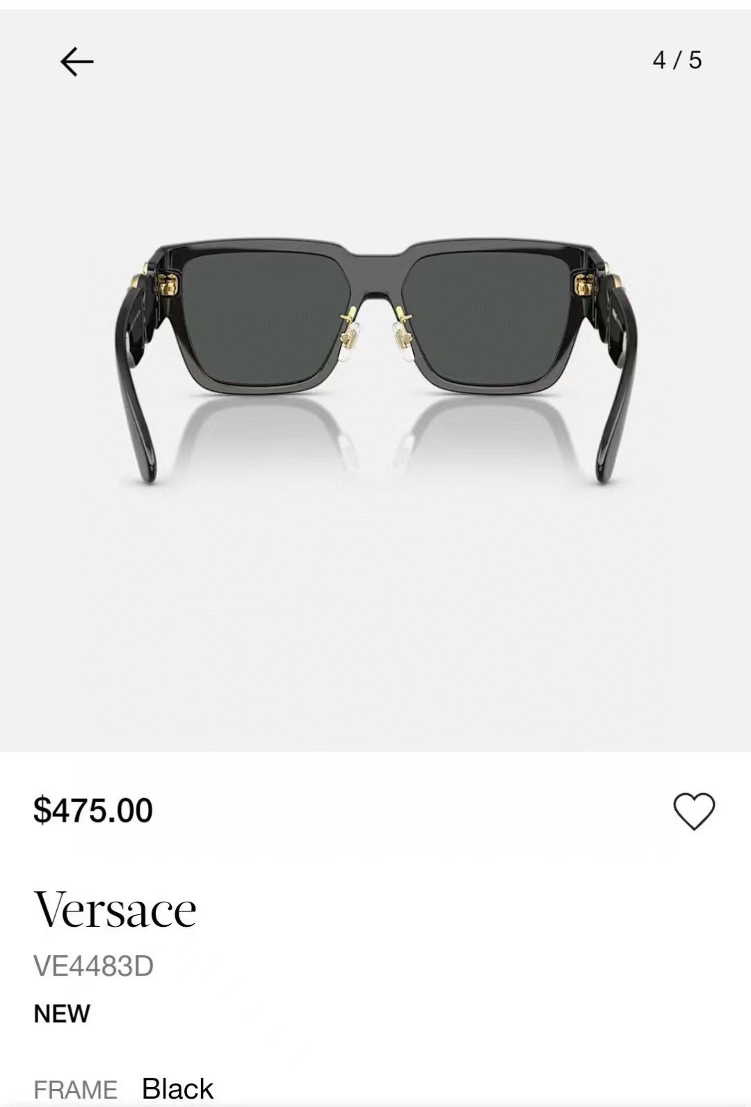  ‼️ 官网图 VERSAC*
MODEL：VE4483D
SIZE：58-15-140